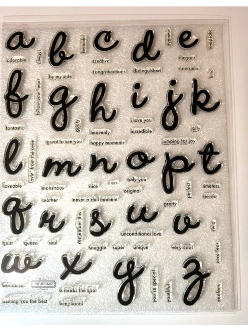 Close To My Heart E1024 Keepsake Alphabet Letters Sentiments